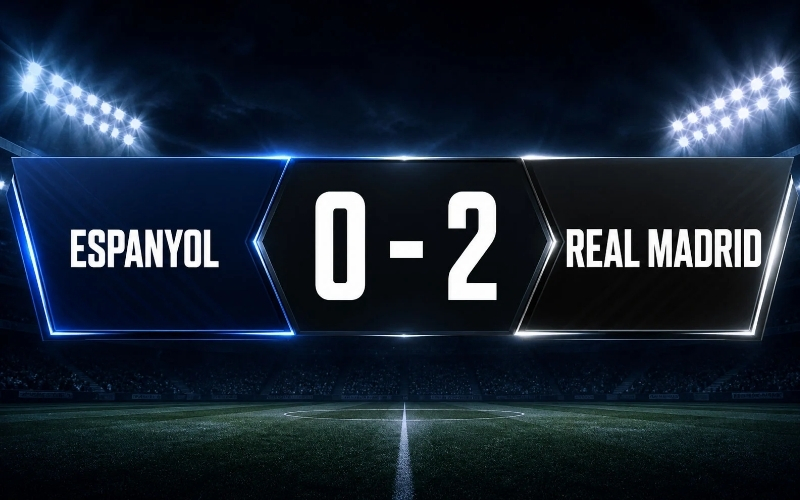 Espanyol 0-2 Real Madrid: Real Madrid khẳng định vị thế ứng viên